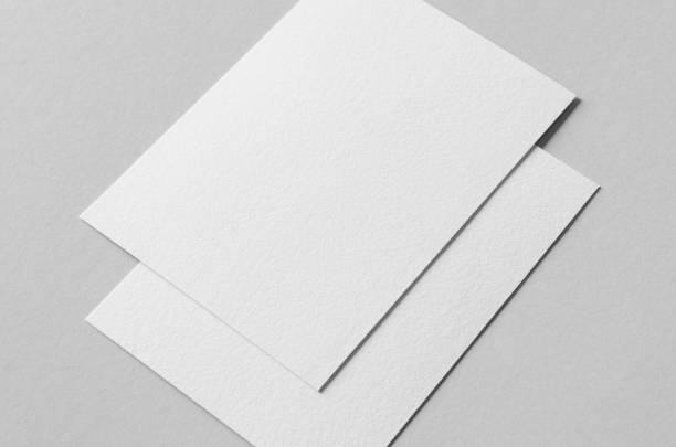 istock Textured A6 invitation card or flyer mockup, portrait orientation. 1364626078