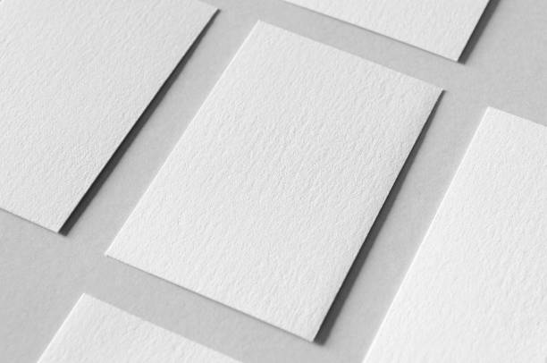 istock Textured business card mockup, vertical orientation. 55x85 mm. 1364626108