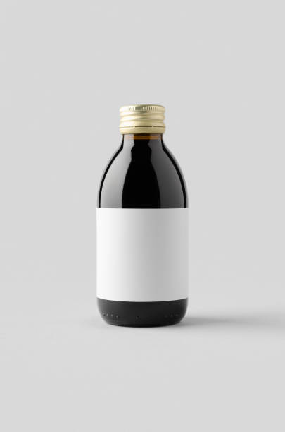 istock Cold brew coffee glass bottle mockup with blank label. 1364626418