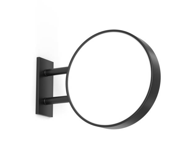 istock Blank round light box sign mockup with copy space 1364628286