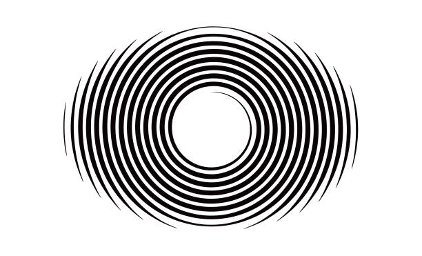 illustrazioni stock, clip art, cartoni animati e icone di tendenza di modello concentrico a spirale - abstract backgrounds spiral swirl