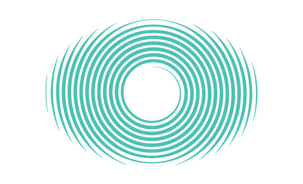 Spiral concentric pattern Vector line art of Spiral concentric pattern saturated color stock illustrations