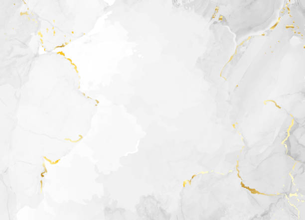 white marble vector texture. gold cracked kintsugi background. elegant card - 灰色的背景 圖片 幅插畫檔、美工圖案、卡通及圖標