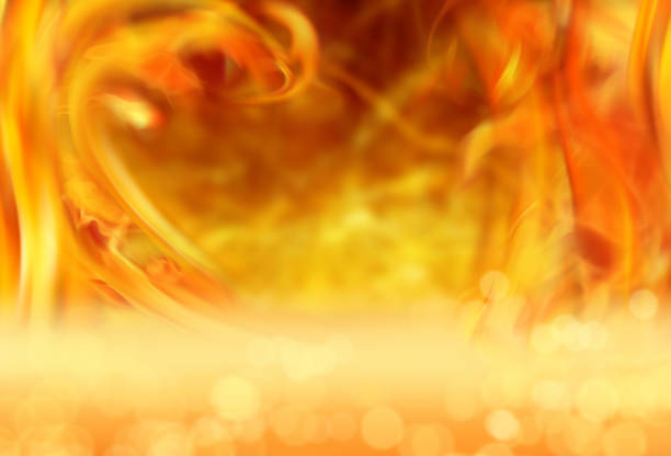 Conceptual fire flames background. stock photo