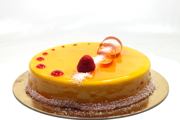 istock mango and coconut flavor cake mango and coconut flavor cake 1364655185