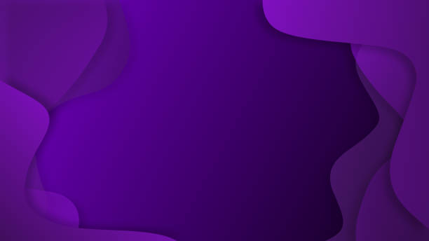 istock Waves gradient abstract background on the left and right of velvet violet purple colors of 2022 year concept with smooth movement and copy space. 1364657643