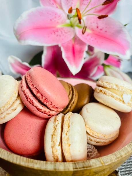 istock Tasty french macaroons. 1364664024