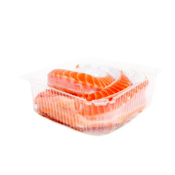 istock Store packaging of a fresh trout filet 1364674832