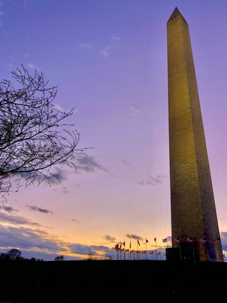 istock After Sunset: Washington Monument pointing into the night sky 1364688428