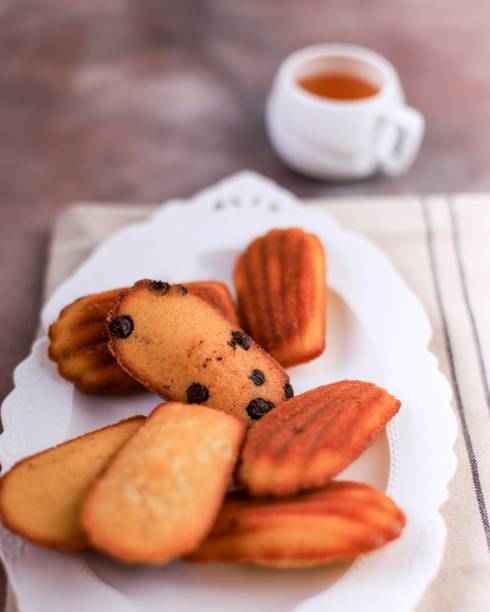 istock Beautiful Cookies Shell Madeleine Close-up on the Table 1364706081