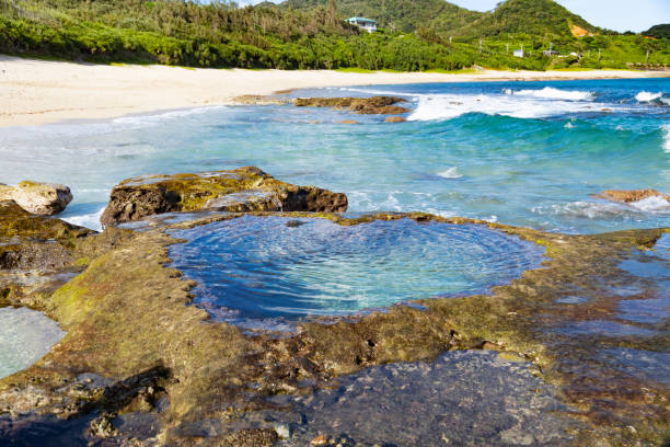 Heart Rock is a natural  heart-shaped rock pool.It is located on the beach of Amami oshima island.