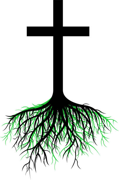 20+ Root Cross Cross Shape Christianity Illustrations - iStock