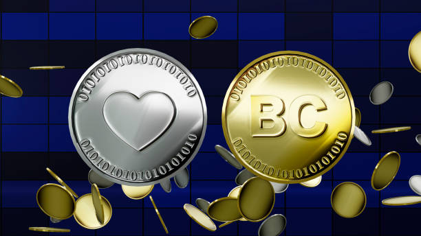 istock Virtual currency, blockchain and asset management with NFT. Splashing virtual currency. 1364721141