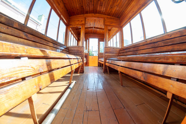 istock Fisheye view of a tram 1364724490