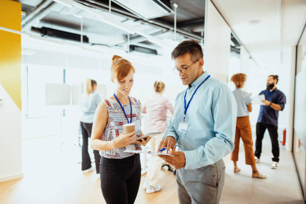 istock Global company employees in office after lockdown 1364729955