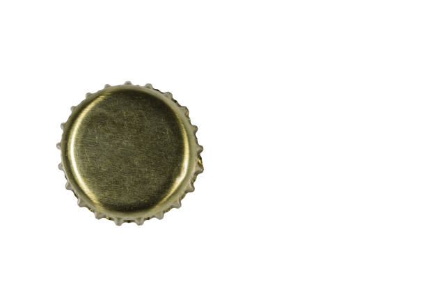 istock Close up view of metal cap isolated on white background. 1364732695