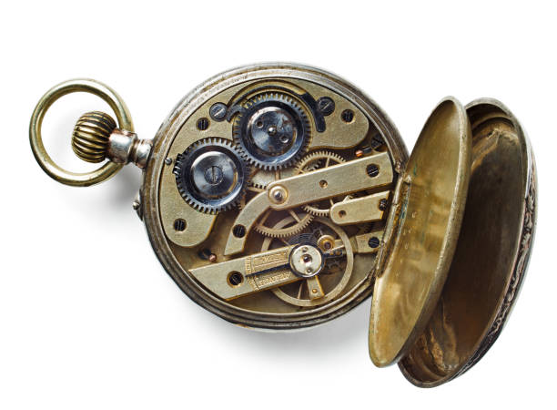 istock Ancient pocket watch. Isolated, clipping path included. 1364739299