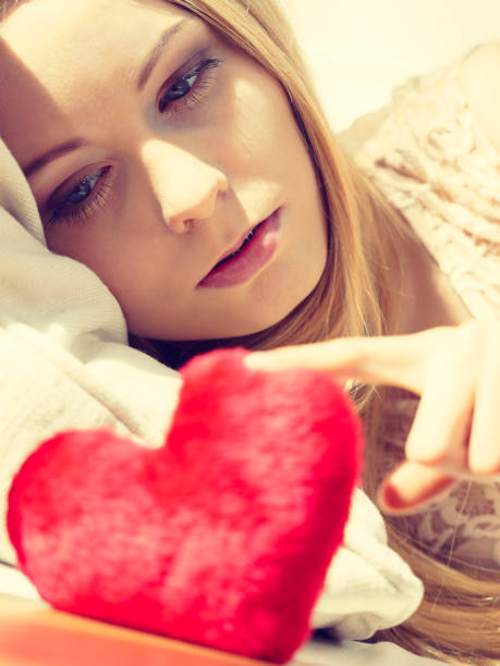 istock Sad woman on Valentines day 1364740189