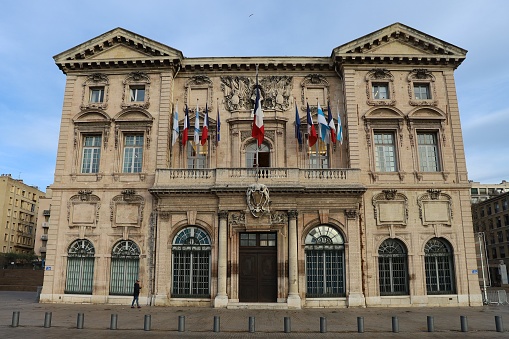 The town hall of Marseille, view from the outside, city of Marseille, Bouches du Rhone department, France