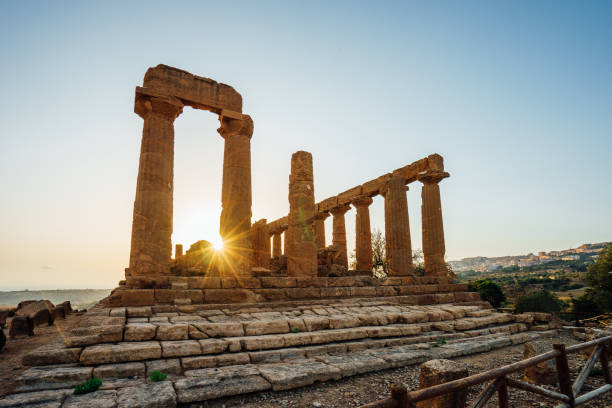istock Valley of Temples in Agrigento at sunset 1364745654