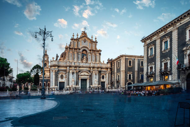 istock Piazza Duomo in Catania at sunset 1364745673