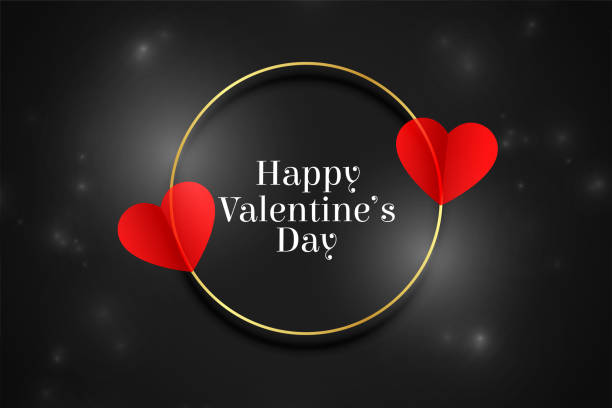 istock valentines day greeting with golden frame and red hearts 1364746354