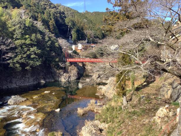 istock Scenery along the Ure River in Horaikyo at Yuya Onsen 1364747823
