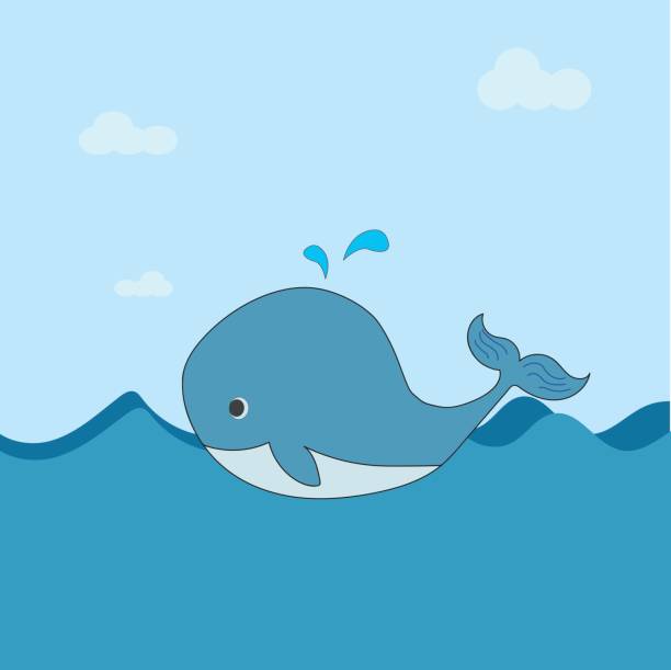 istock Whale Cartoon Character. Cute Animal Mascot Icon. 1364753869