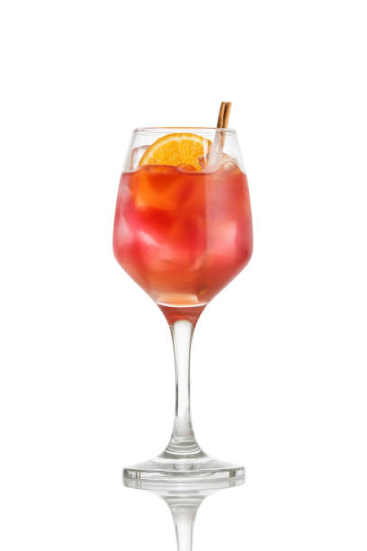 istock Cocktail in a glass isolated on white. 1364759602