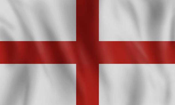 Illustration 3d of England flag vector art illustration