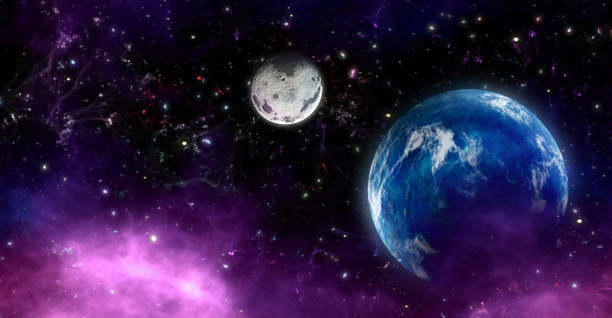 istock Space illustration of planets and stardust. 1364768099