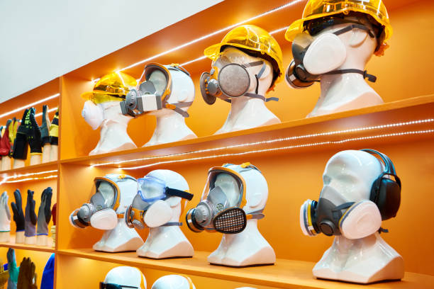 istock Respiratory protection equipment in store 1364768190