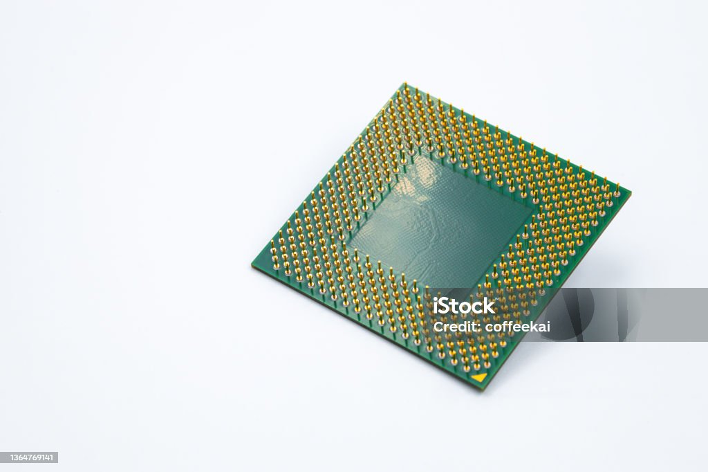 Computer Cpu Back Side Back Side Of Personal Computer Cpu Processor Chip Isolated On White ...