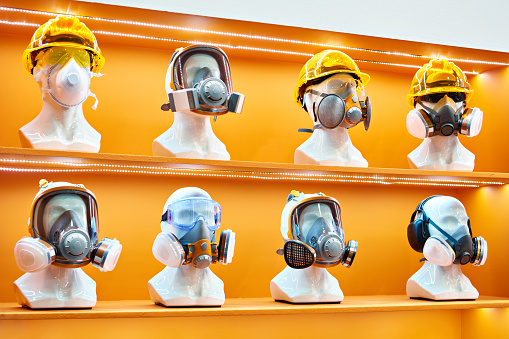 Respiratory protection equipment in the store