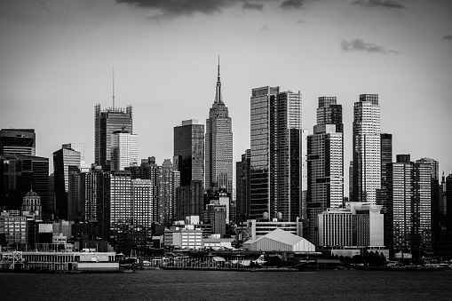 View of Manhattan skyline on the Hudson River