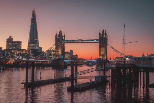istock The Tower Bridge and Thames River at sunset in London, UK 1364776169