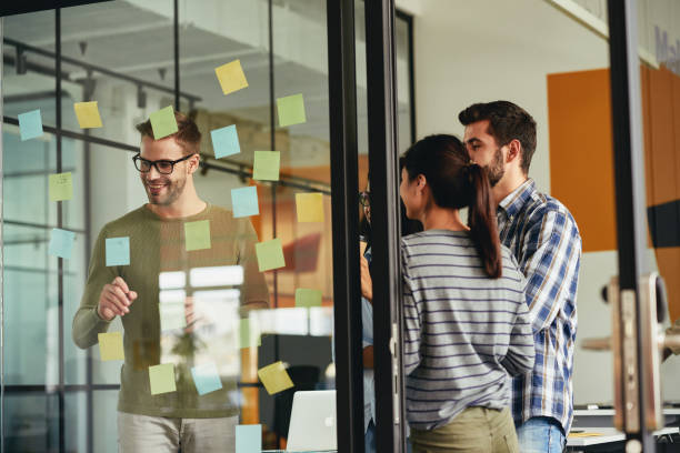 istock Team work means regarding the ideas of everybody 1364780647