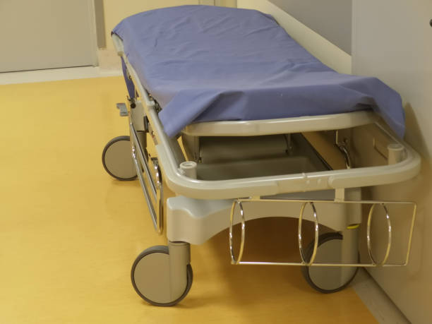 istock cot with wheels hospital stretcher 1364786606