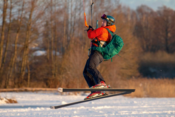 Snowboarding Male Showing Expertise In His Favorite Winter Sport