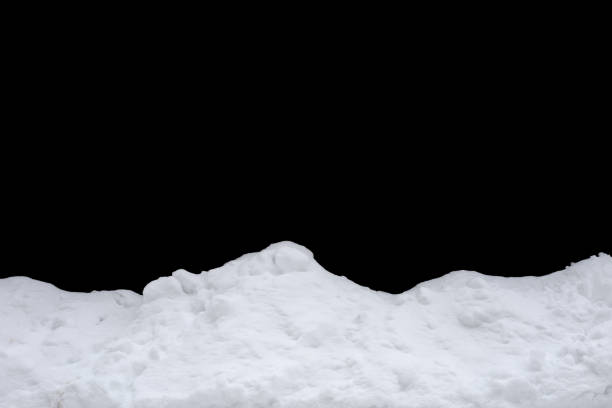 istock snow isolated on a black background. winter design element 1364788305