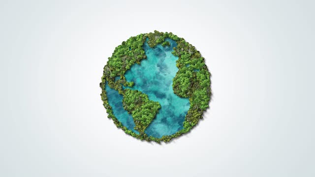 Green World Map Concept