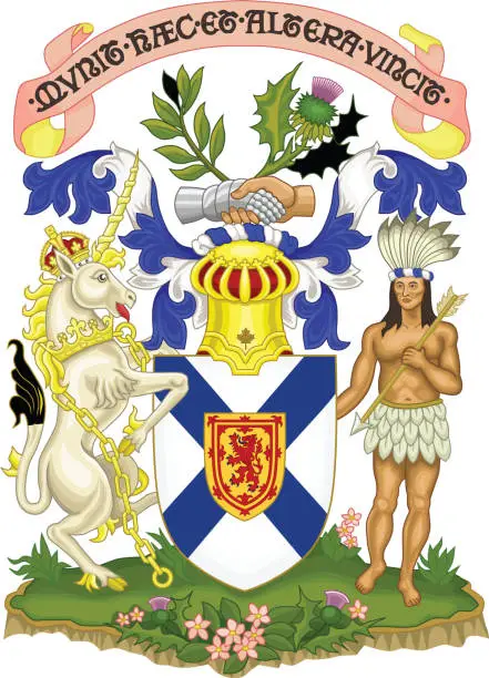 Vector illustration of Coat of arms of NOVA SCOTIA CANADA