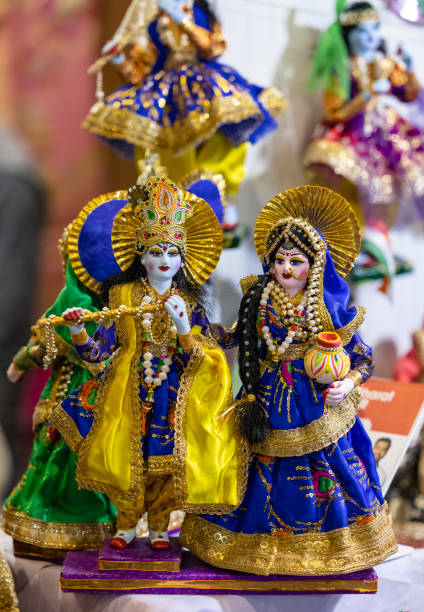 istock Colorful handmade idol of lord krishna 1364791108