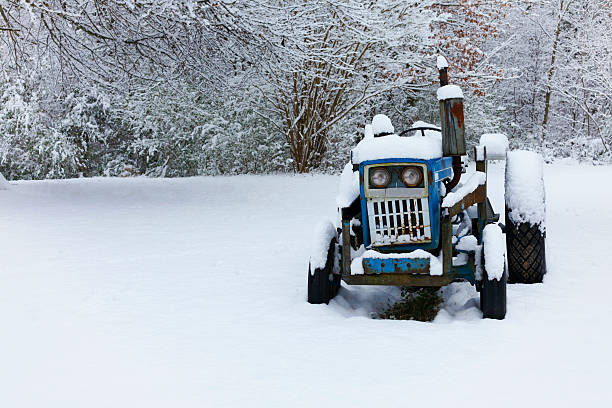 istock Old Tractor in the Snow. 136479728