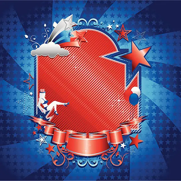 Vector illustration of Patriotic Frame/Background