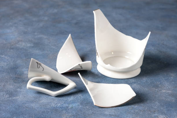 istock Fragments of white fragile porcelain cup 1364799005