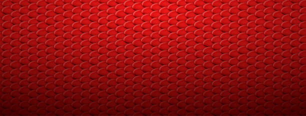 Abstract scaly background Abstract background of snake, dragon or fish scales in red colors. Squama texture. Roof tiles. squamata stock illustrations