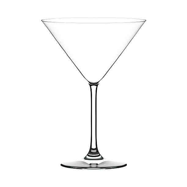 Martini glass Empty martini glass isolated on white. martini glass photos stock pictures, royalty-free photos & images
