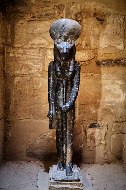 istock Stone statue of goddess Sakhmet 1364819900