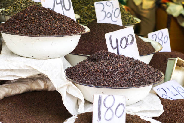 istock Various Tea Types at Indian Market 1364820117